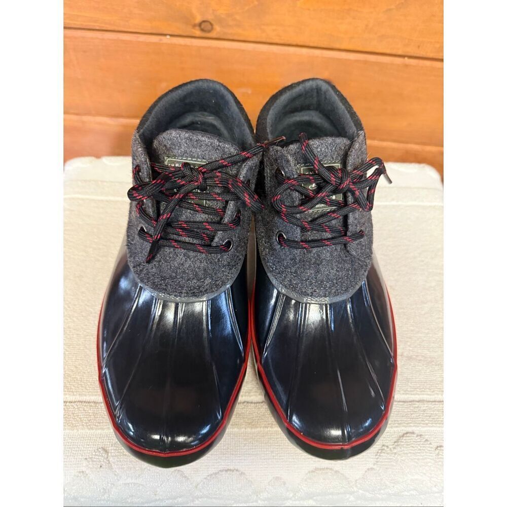 Bass Mandarin Short Duck Boot Waterproof Black/Gray Wool Sz 7 - Picture 6 of 8